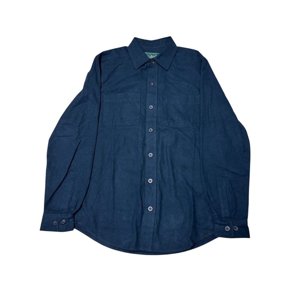 Woolrich The Green Label Mens Dark‎ Blue  Long Sleeve Button Up Shirt S Thick
